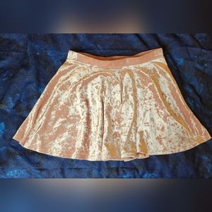 Forever 21 Velvet Pink Mini Flare Skirt
